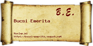 Bucsi Emerita névjegykártya
